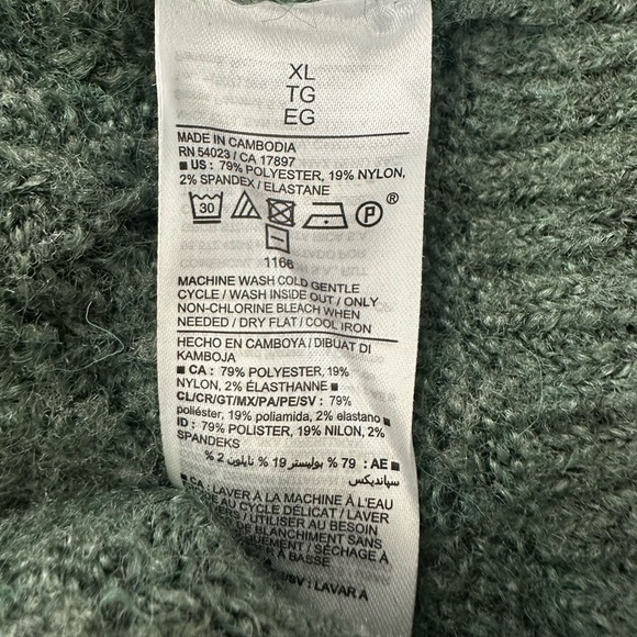 Old‎ Navy Women's Oversized Rounded Neck Balloon Sleeve Sweater Size XL Green - Picture 5 of 6